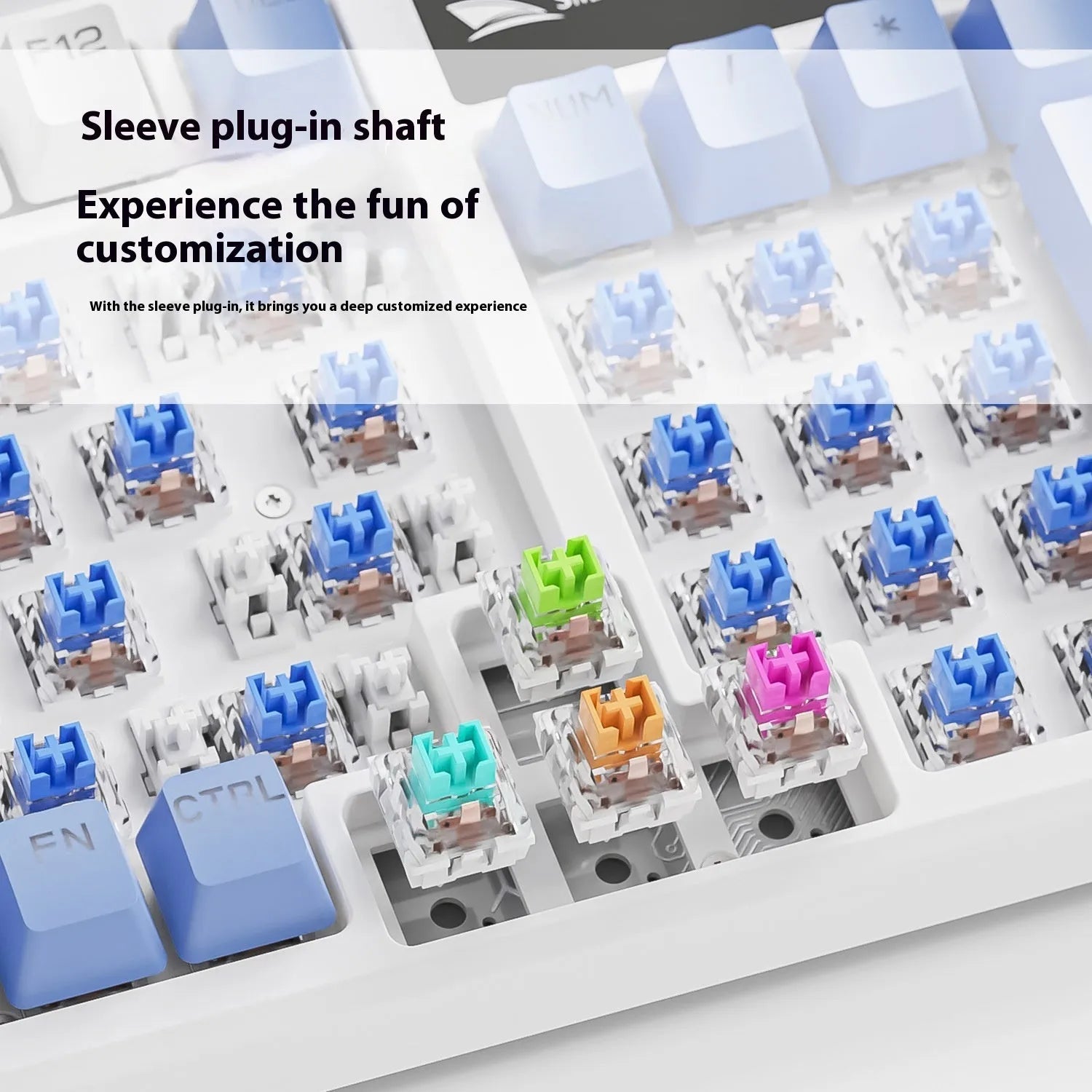 SK15 wired mechanical keyboard for notebook computers in Autumn Water Blue colour with 1.5m cable