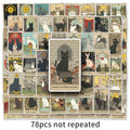 78 tarot card waterproof luggage stickers in cute style, offset printed, colour 78 tarot cards-535