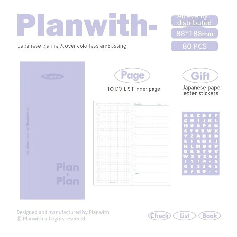 A4 embossed visual daily meter book notebook showing five colour options