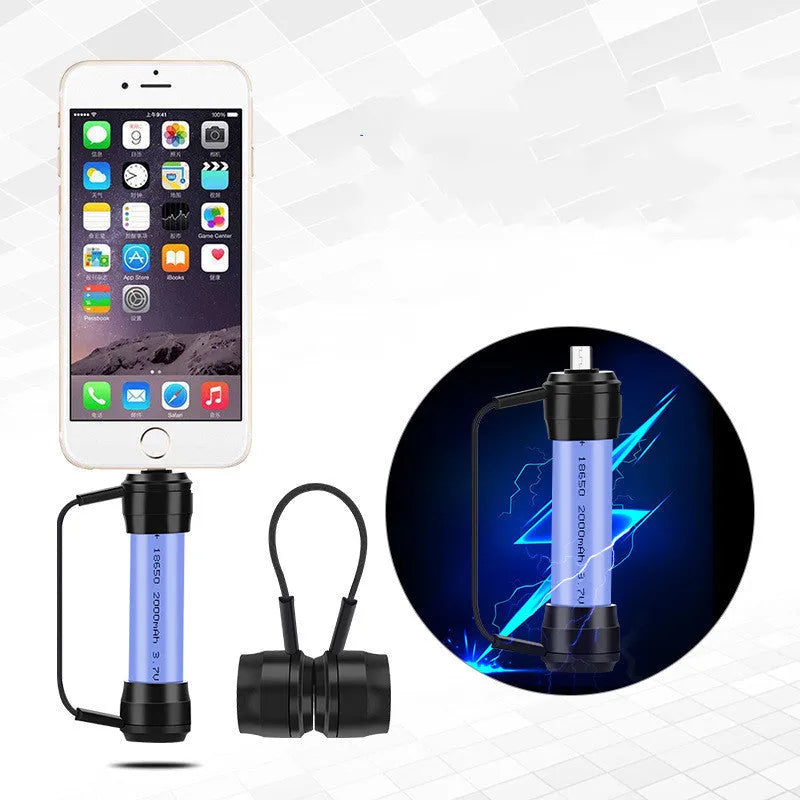 Mini portable keychain charger for mobile phones with keyring attachment