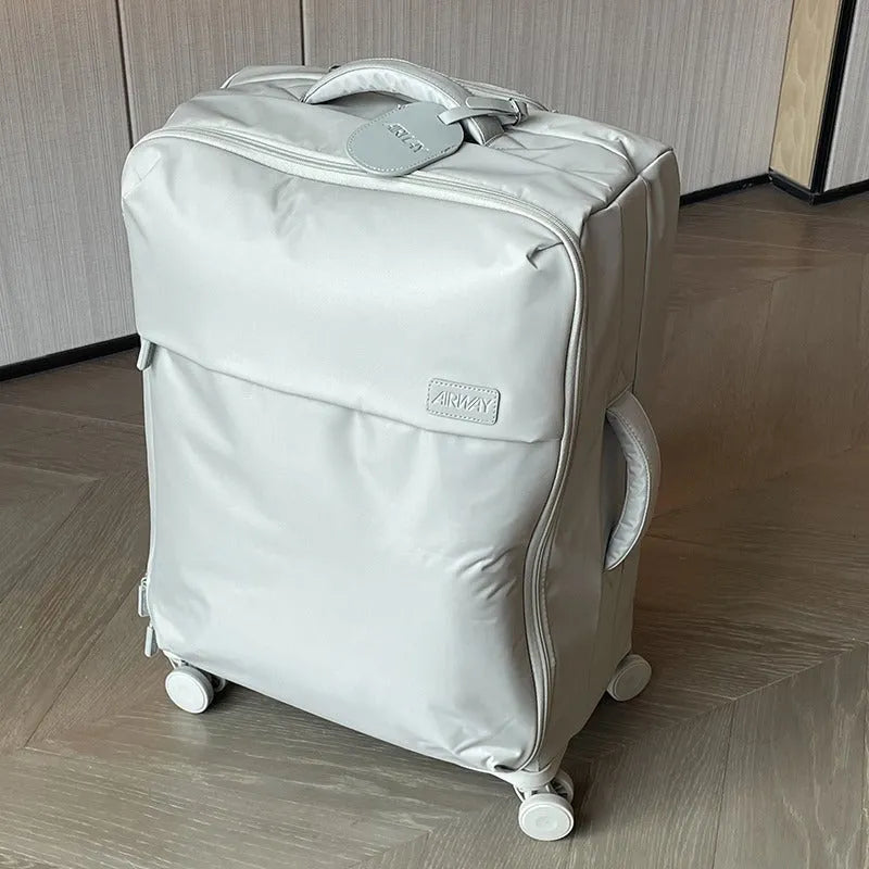 Waterproof Oxford cloth suitcase with universal wheels in bluestone green colour