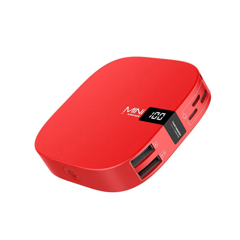 Mini ultra-thin 10000mAh power bank in Chinese New Year Red, Business Black, and Jingya White, 215g, with 5V 2.1A output
