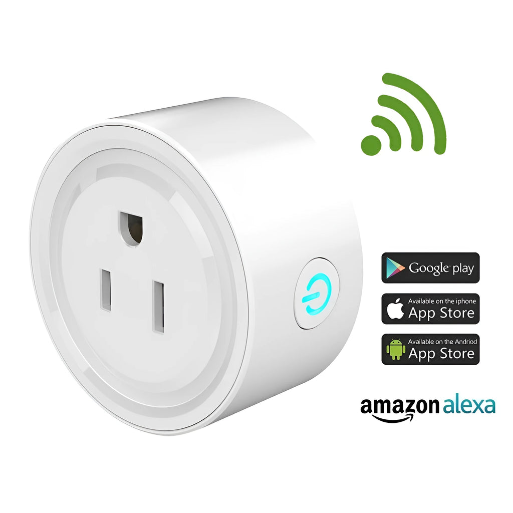 Wi-Fi smart plug adapter with voice control for Alexa and Google Assistant home devices