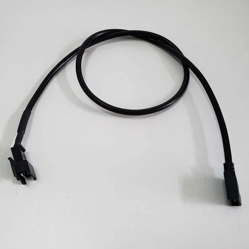 25 cm computer case cable extension with transparent silver-plated wire, light row, and RGB support for PC builds.