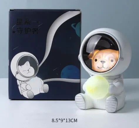 Animal-themed atmospheric night light with LED illumination and resin construction