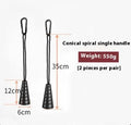Rubber tapered spiral handle chest expander pair in monolever colour for fitness training