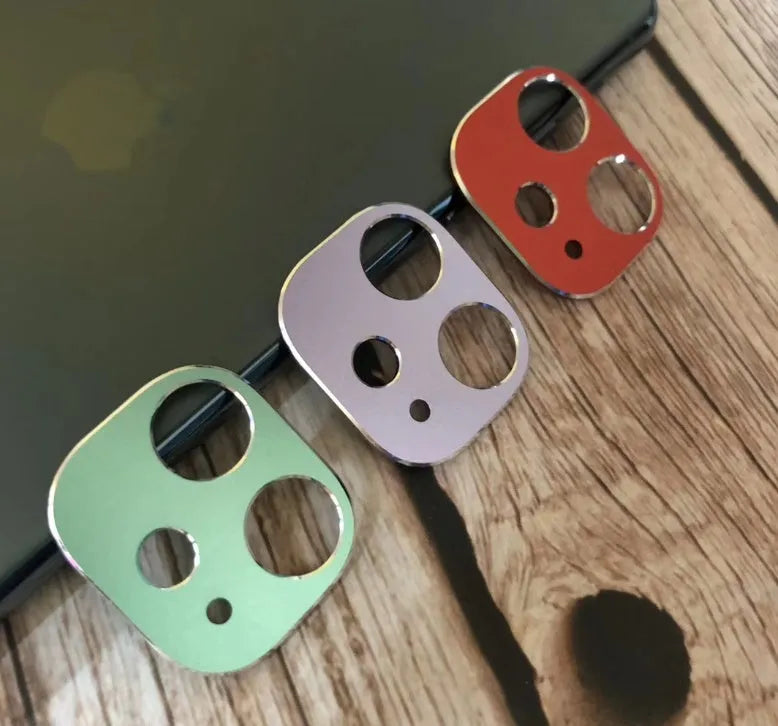 Metal lens protection ring for iPhone 11 and iPhone 11 Pro in various colour options.