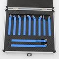 11pcs carbide welding turning tool set with 45 and 90 degree angles in aluminium box for home micro lathe