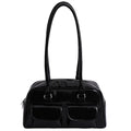Niche single shoulder bag for women in PU pillow shape, showing internal pockets and available colour options