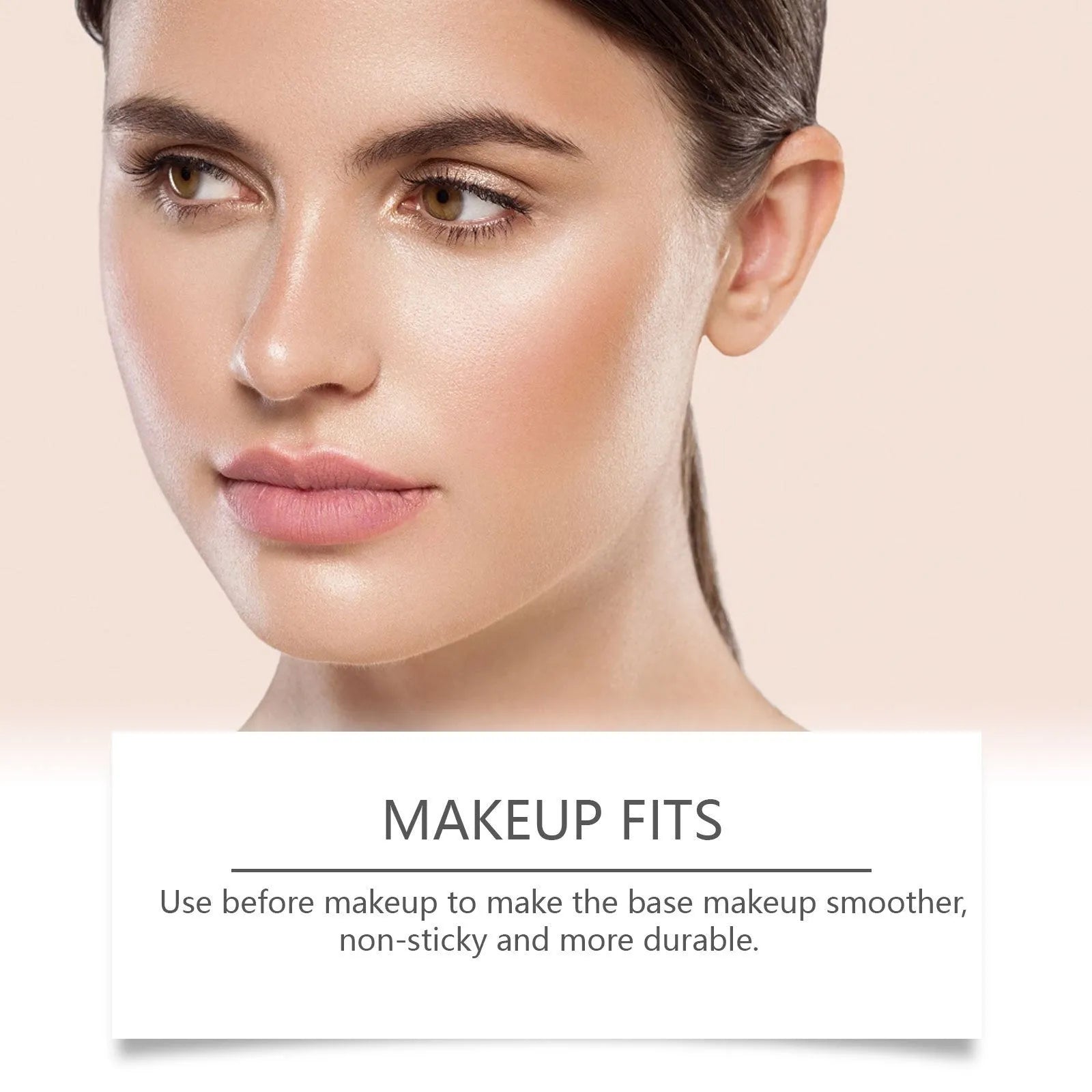 Clear moisturising makeup primer in 30ml container with cream texture