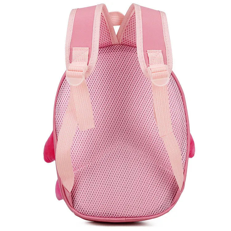 Children's cartoon aircraft hard shell waterproof schoolbag with double shoulder straps in blue, pink, and yellow