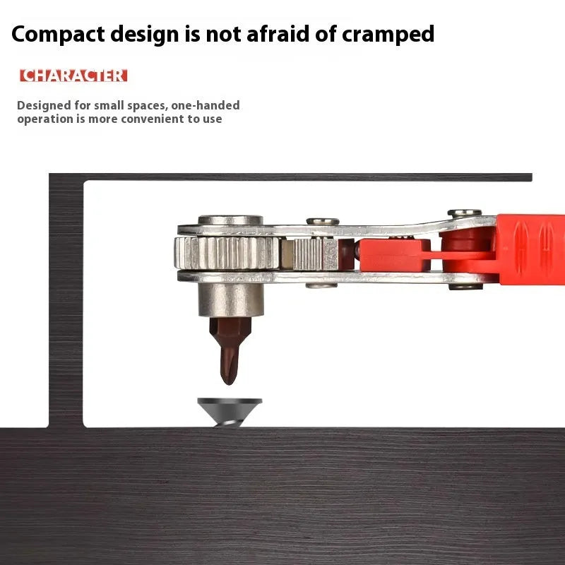 8-in-1 two-way ratchet screwdriver with S2 alloy tool steel cutter head 14.5cm