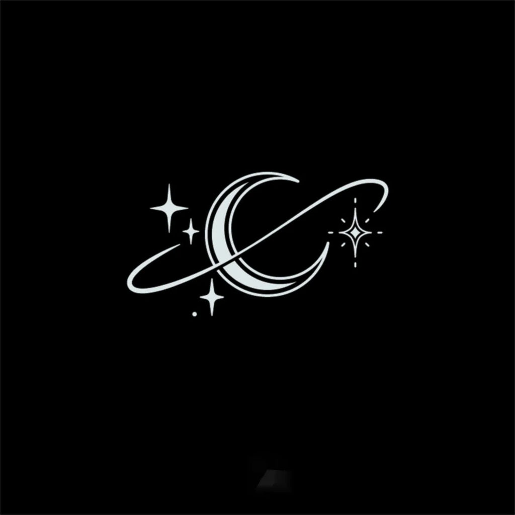 Star Ring Moon herbal tattoo sticker with water transfer printing, waterproof temporary body art decal