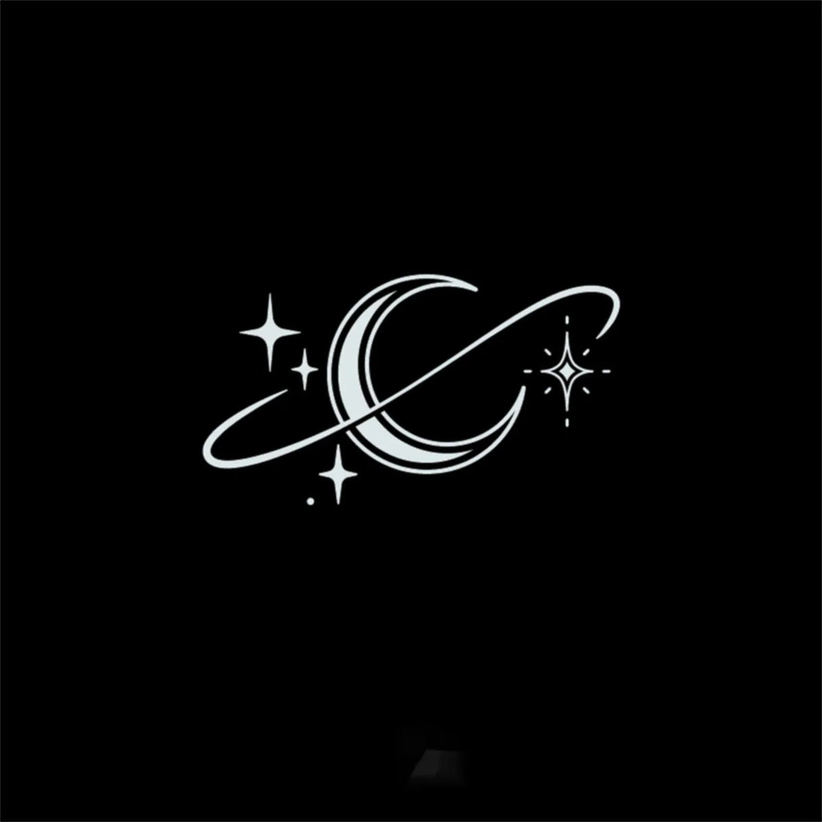 Star Ring Moon herbal tattoo sticker with water transfer printing, waterproof temporary body art decal