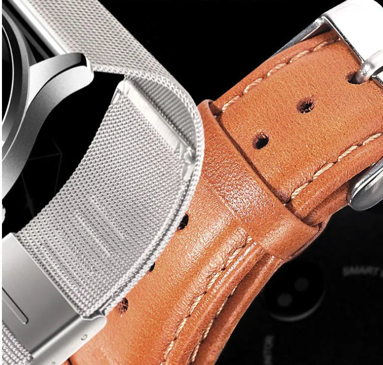 K88H smart watch showing time on its 1.3-inch IPS screen, available in black, gold, rose gold, and silver.
