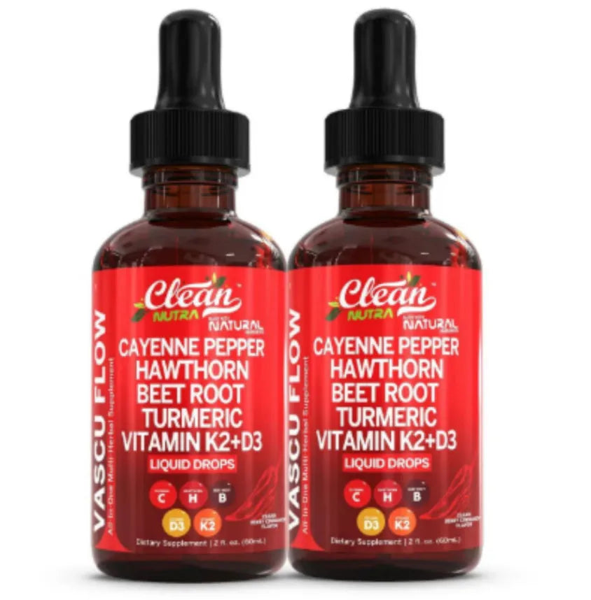 60ml bottle of Vitamin D3 K2 Hawthorn Fruit liquid supplement drops with a dropper