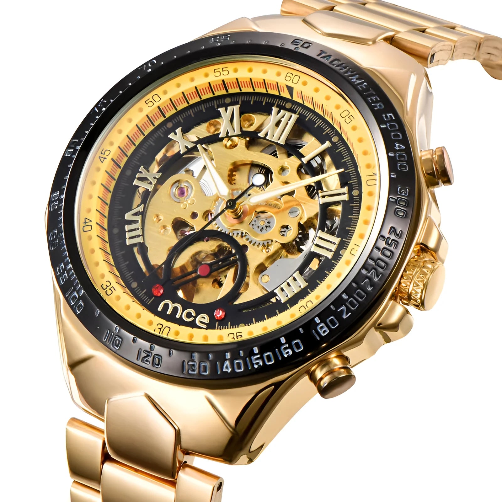 MCE men's mechanical watch with explosion-proof casing in multiple colour options for professional use.