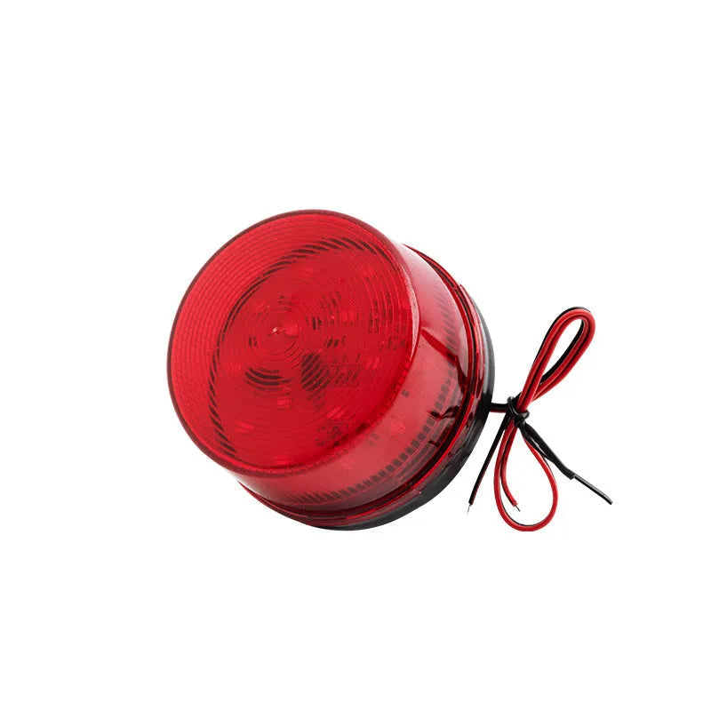 HC-79 24V red warning and alarm light with strobe, 73mm diameter.