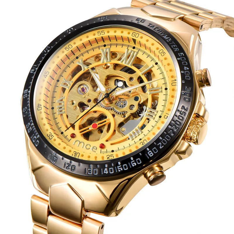 MCE men's mechanical watch with explosion-proof casing in multiple colour options for professional use.