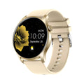 Smart watch with colour screen displaying heart rate and blood pressure metrics on silicone wristband