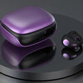 JX80 true wireless bone conduction headphones in black, white, purple, and skin tone colours with charging compartment
