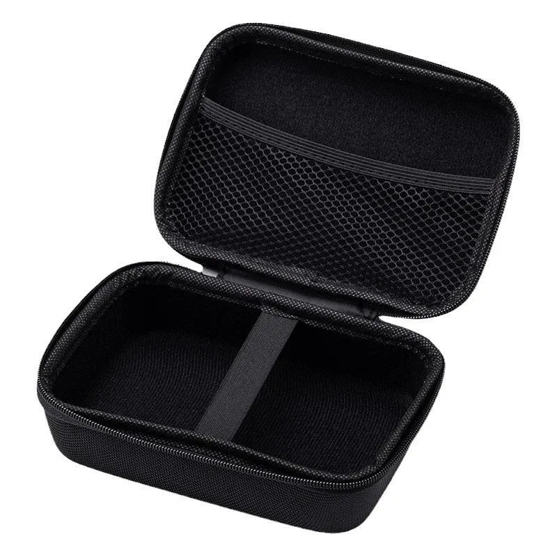 Multifunctional drop-resistant data cable storage bag, 17x12x7cm, nylon wear-resistant composite material with rope handle