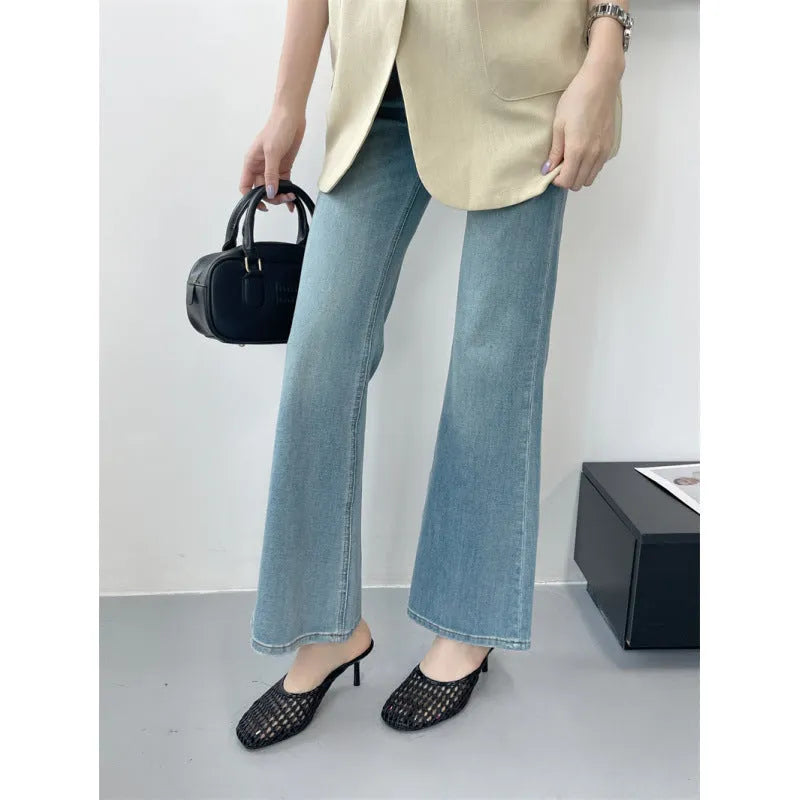 Closed toe weaving hollow sandals for women sheepskin cowhide upper PU sole black and white sizes 35 to 43