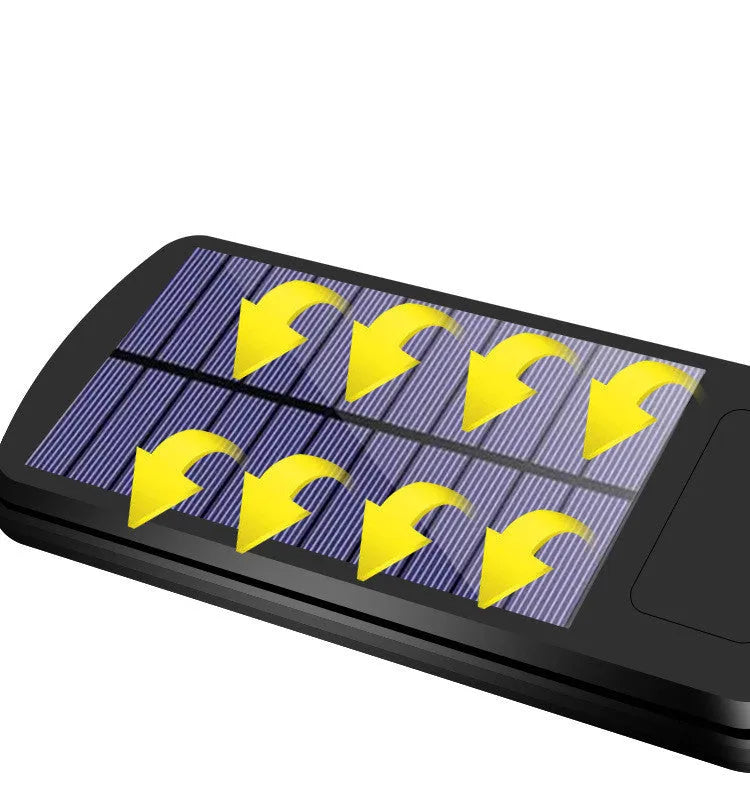 Black solar motion sensor outdoor light with IP65 waterproof rating for garden and pathway illumination