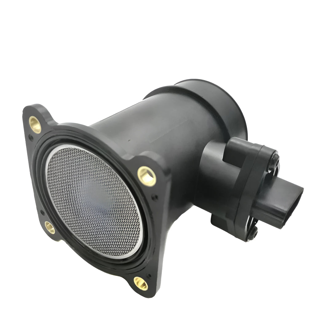 Ferrous metal automotive air flowmeter MAF sensor in black with dimensions 13.5x11.5x12.5 cm