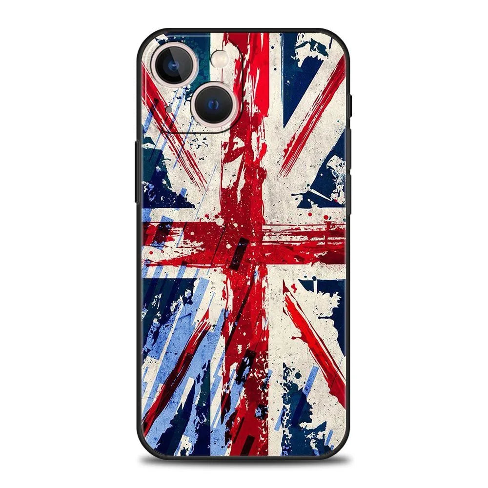 Painted TPU phone case with cartoon and plant design for iPhone 11 to 16 series