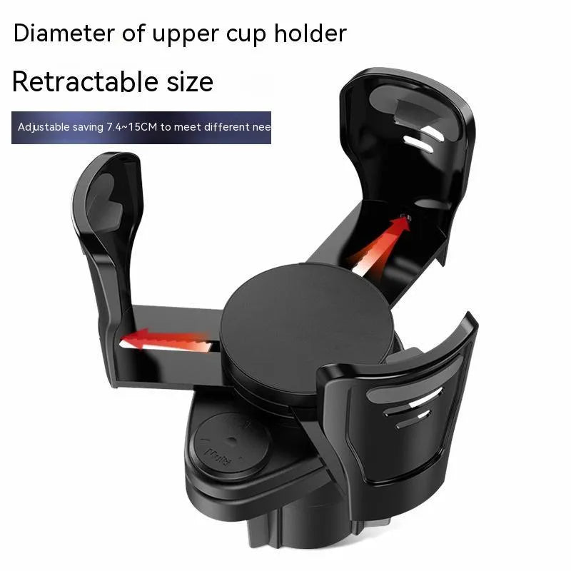 Car cup holder modification accessory with carbon fibre pattern matte finish