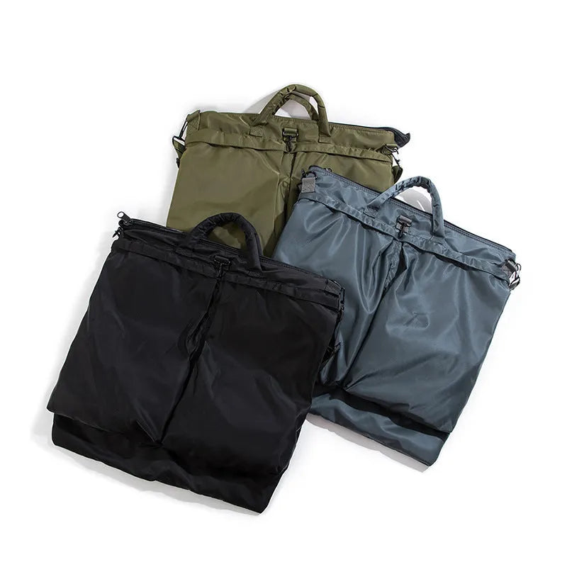 Oxford cloth large capacity computer messenger bag in solid colour for men, available in black, gray, green