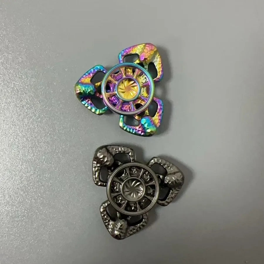 Flame Butterfly alloy metal rotating fingertip gyro pressure reduction toy in colourful finish