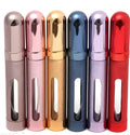 12ml bullet-shaped aluminium travel perfume bottle with glass liner in blue, gold, pink, red, silver, or violet