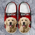Custom pattern closed-toe cotton slippers with TPR sole and 2 cm heel for adults
