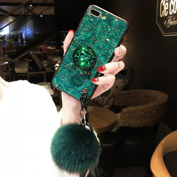 Fire cracked TPU back cover for Apple iPhone in slim solid colour, Green model