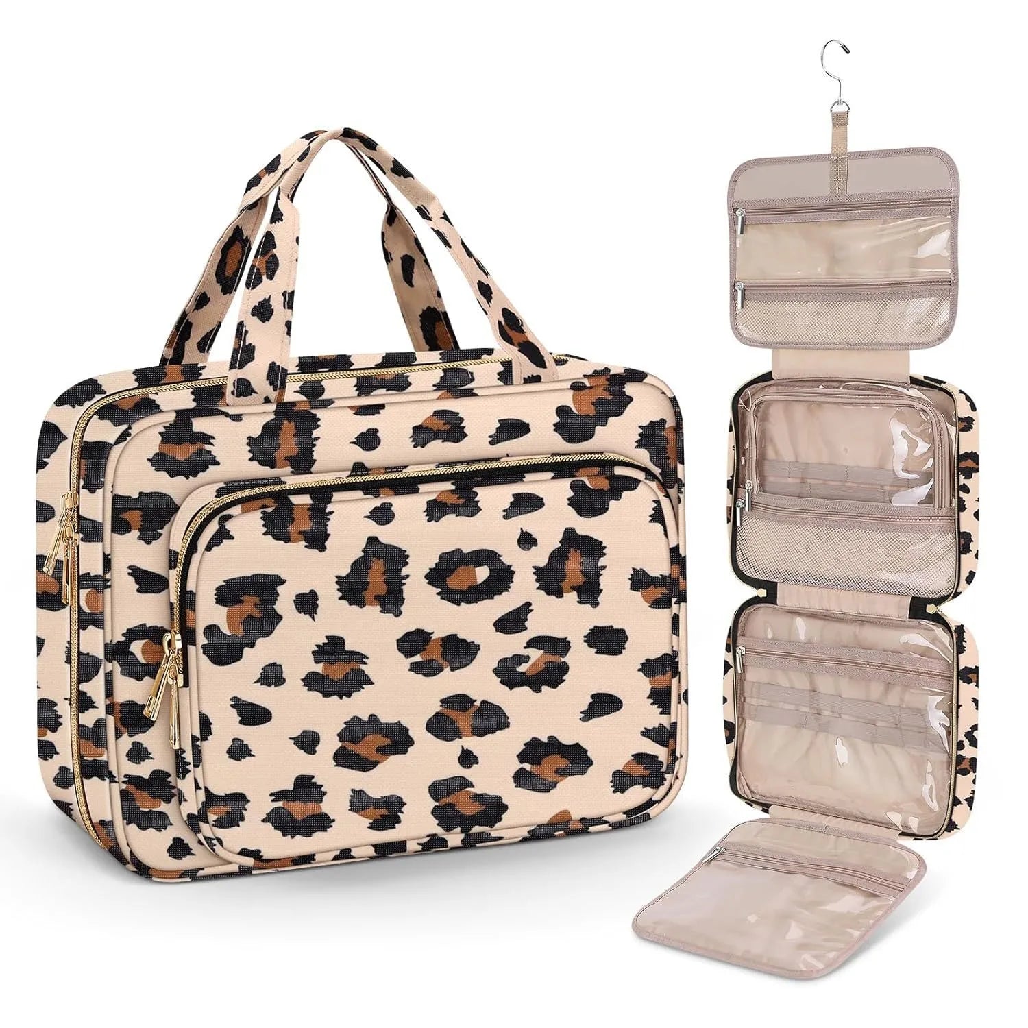 Polyester travel wash bag for cosmetics with zip closure in multiple colour options