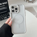 Skin feeling strong magnetic phone case for iPhone, shockproof, anti-fingerprint, black, TPU PC material