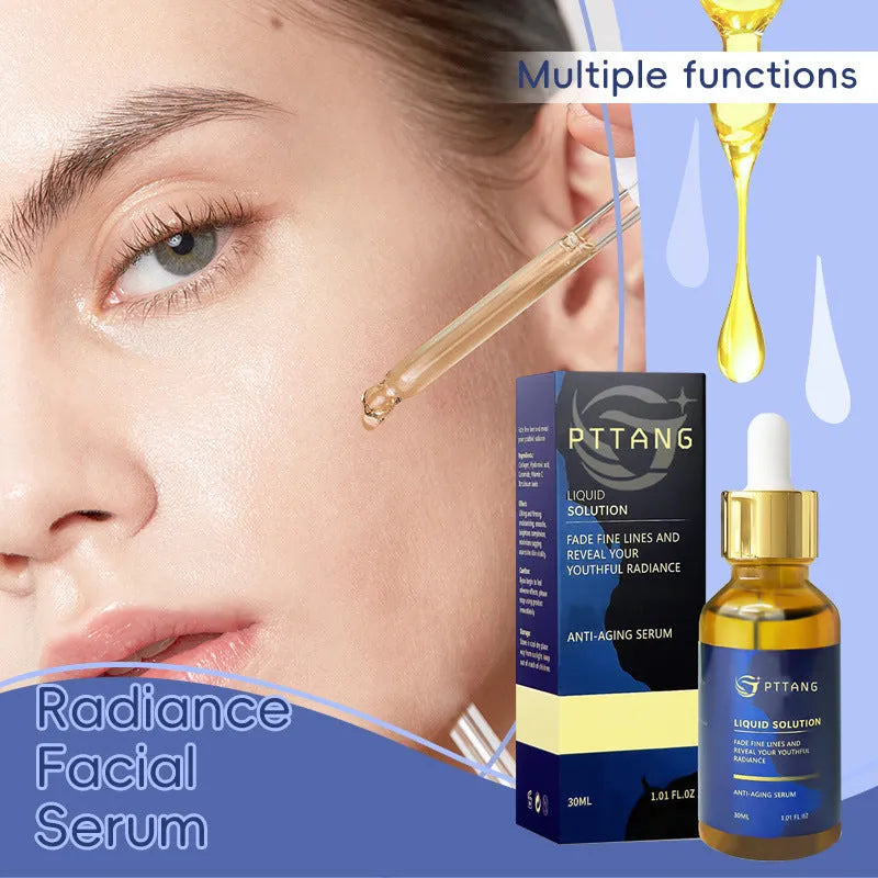 Glorious Facial Liquid moisturiser bottle measuring 10.1cm tall with 3.3cm square base