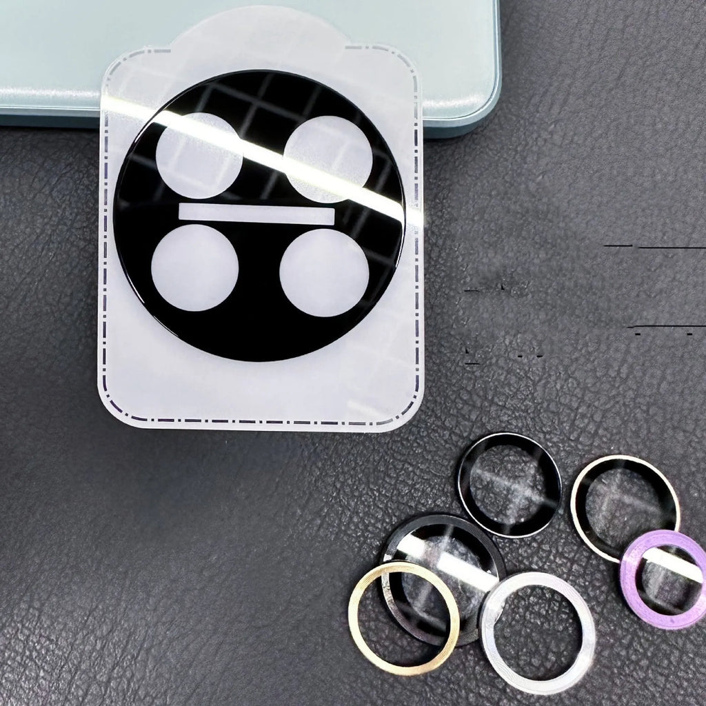 Tempered glass lens protector with black ring for OnePlus 12, Find N3, and OnePlus 11 smartphones.