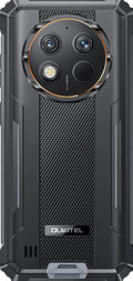 OUKITEL G1 mobile phone in grey, green, and orange colour options with included charger.