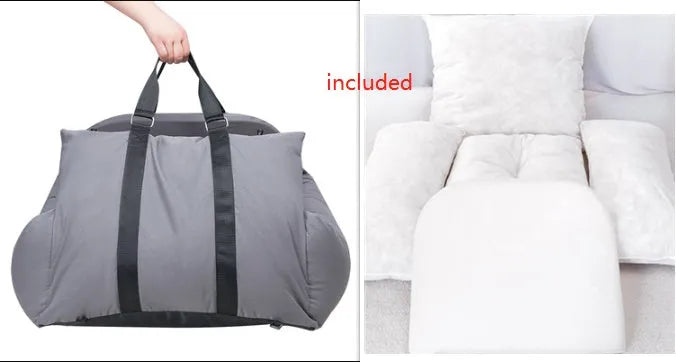 Pet car nest in light grey, dark grey or beige, 60x50x55cm, waterproof Dika mercerized fabric with cushion