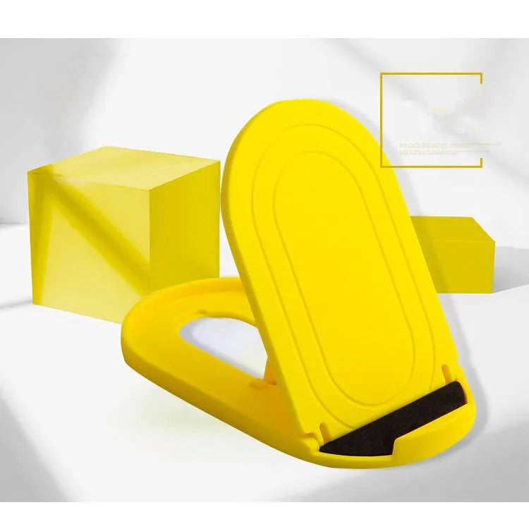Plastic lazy bracket mobile phone stand in multiple colour options on desk