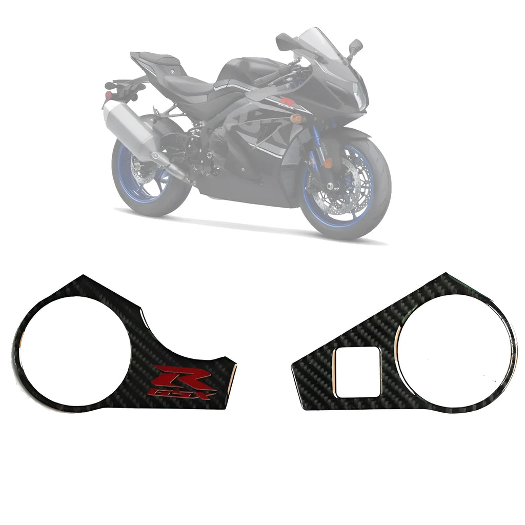 Black carbon fibre pattern adhesive sticker for SUZUKI GSXR1000 L1 motorcycle upper connective plate