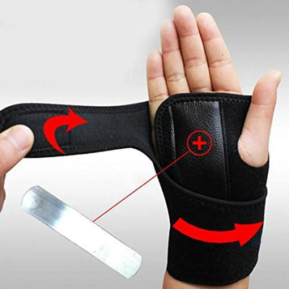 Adult polyester wrist guard black for roller skating and outdoor sports left or right hand