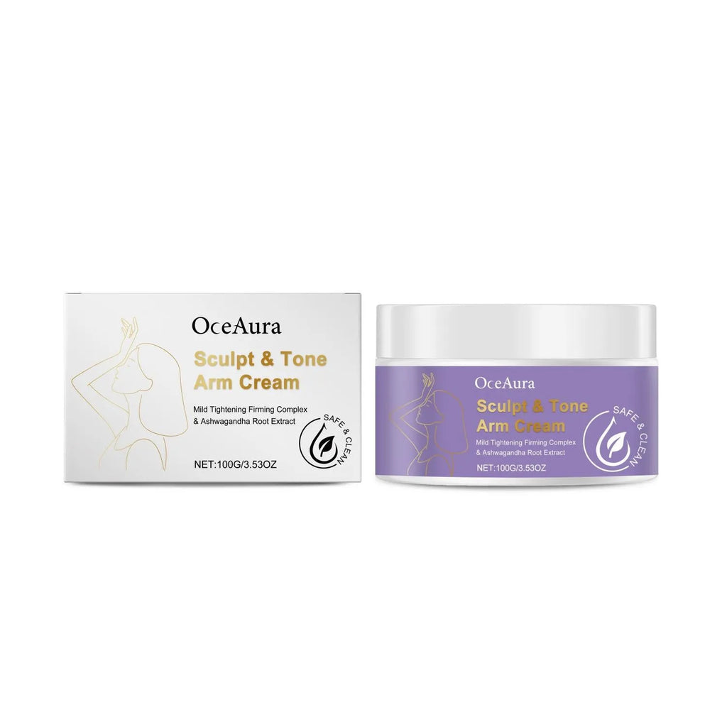 100g arm shaping and firming cream with hyaluronic acid, glycerin, and mineral oil for daily arm moisturising