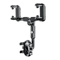 Black ABS universal rear view mirror bracket with folding rod for 7th generation cars