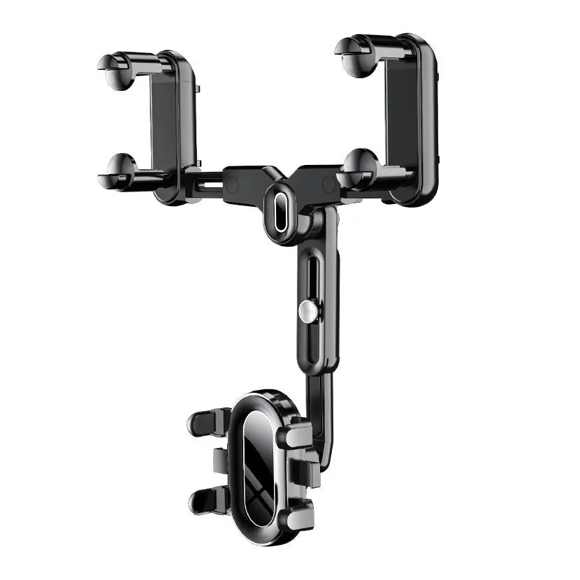 Black ABS universal rear view mirror bracket with folding rod for 7th generation cars