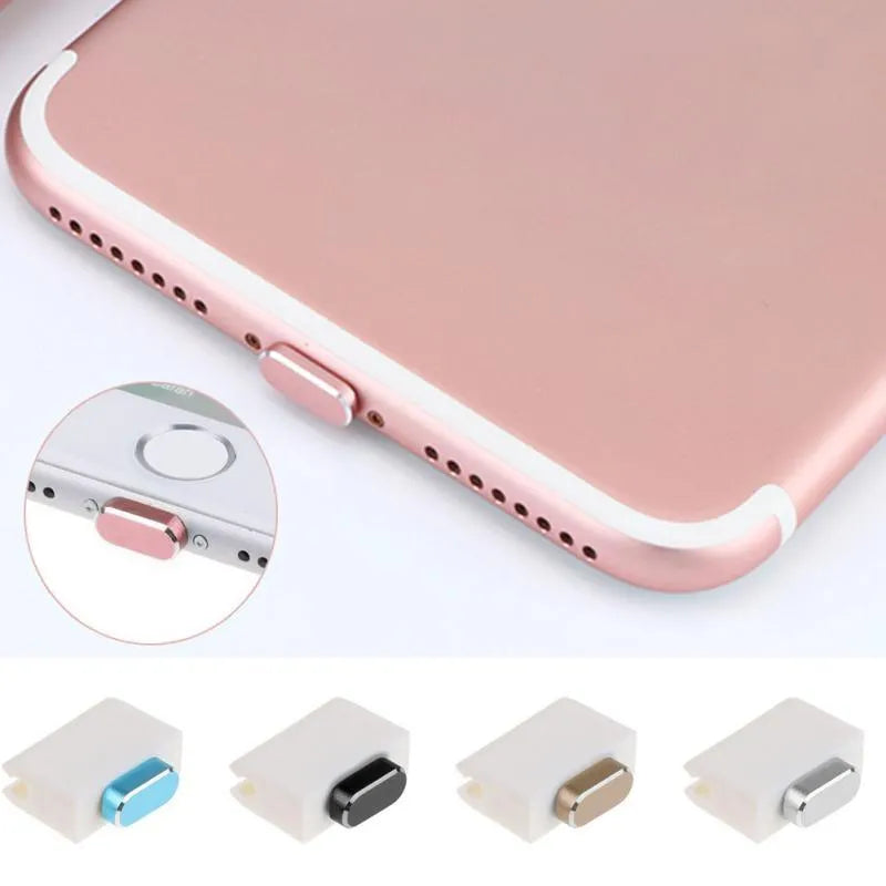 Aluminium alloy iPhone charging port dust plug in multiple colour options.