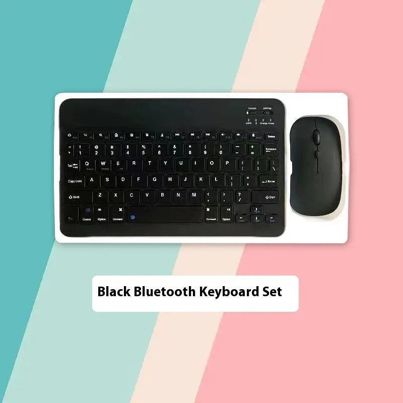 10-inch Bluetooth wireless keyboard and mouse set in selected colour with USB linker and battery